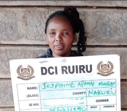 One of the suspects Josephine Njambi. 