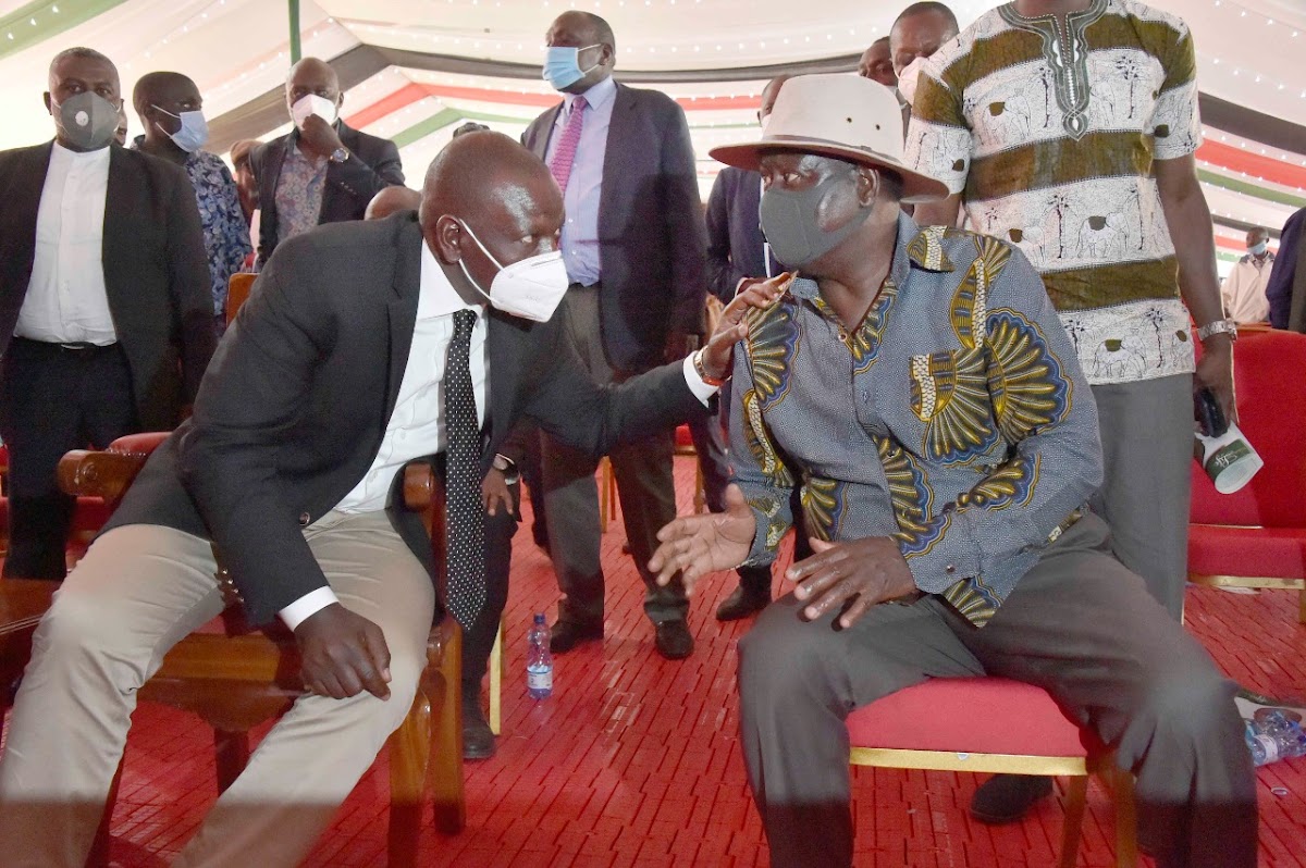 File image of Deputy President William Ruto and ODM Leader Raila Odinga. |Photo| Courtesy|