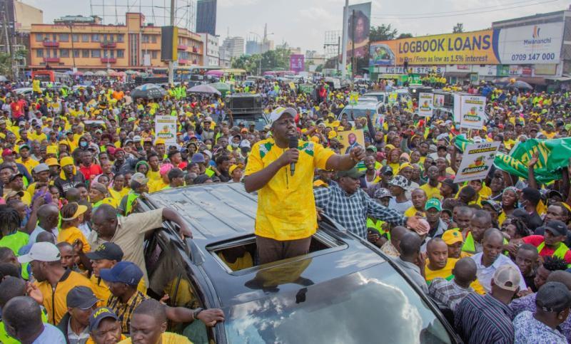 DP William Ruto campaigning at Ngara.