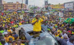 File image of Deputy President William Ruto while campaigning. 
