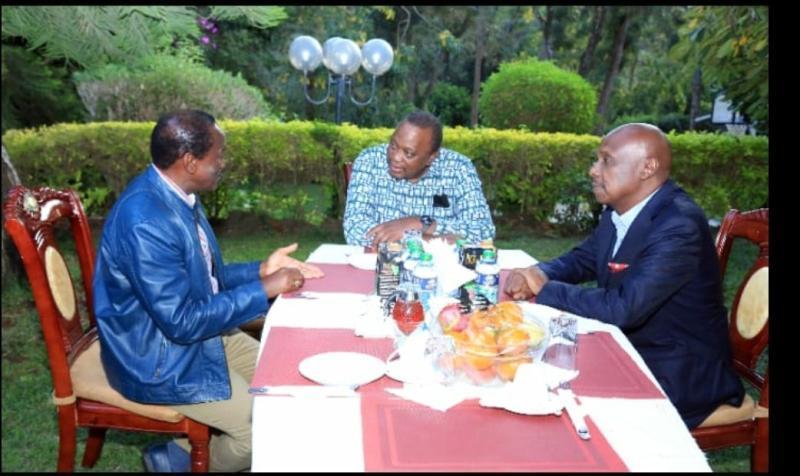 President Uhuru Kenyatta, Kalonzo Musyoka and Gideo Moi. 