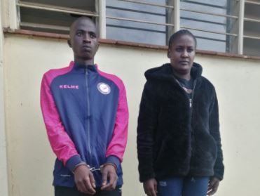 The two suspects Phylis Njeri and Jockson Ngui. 