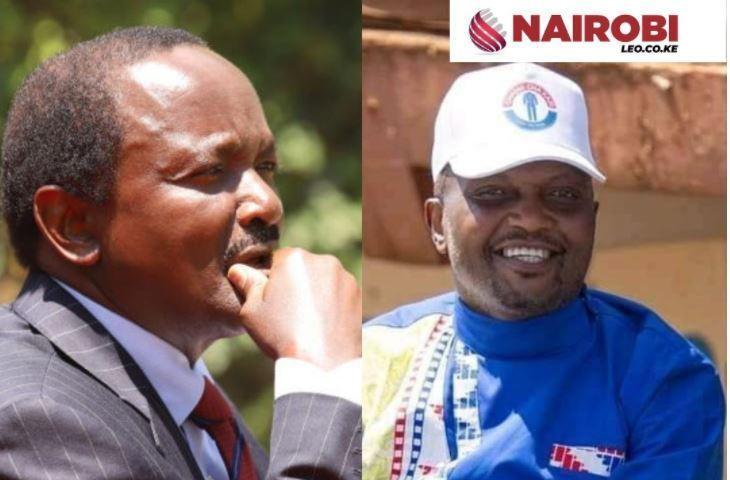 Collage image of Gatundu South MP Moses Kuria and Wiper leader Kalonzo Msuyoka.