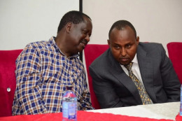 Raila Odinga and Junet Mohamed.