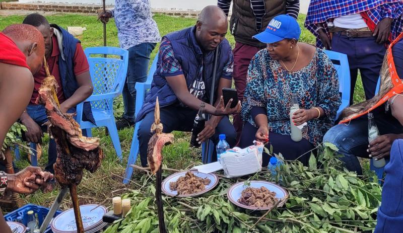 Citizen TV Journalist Stephen Letoo Hosts Azimio Leaders