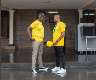 DP William Ruto and MC Jessy. 
