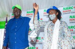 Azimio presidential candidate Raila Odinga and Martha Karua. 