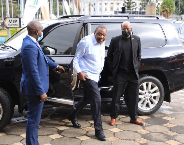 at KICC to chair the first Azimio La Umoja-One Kenya council meeting.