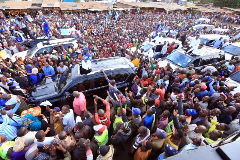 Kalonzo Musyoka during the campaign trail. 
