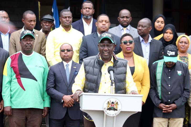 File image of Deputy President William Ruto addressing the press. 