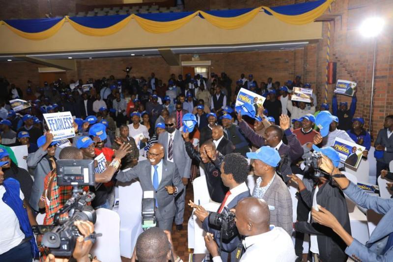 Jimi Wanjigi at Ufungamano house. 