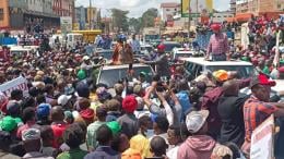 Martha Karua campaigns in Nyeri County. 
