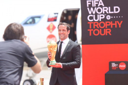 World Cup trophy arrives in Kenya.