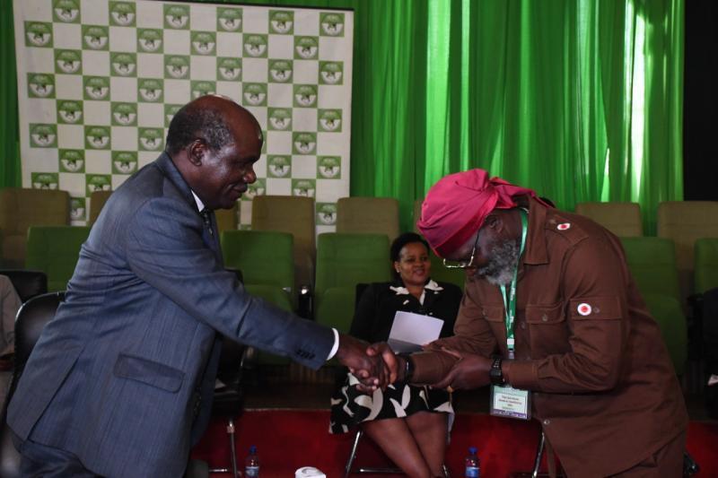 IEBC chairman Wafula Chebukati and Prof. George Wajackoyah. 