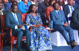 File image of Raila Odinga, Martha Karua and Kalonzo Musyoka.