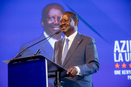 Azimio presidential candidate Raila Odinga