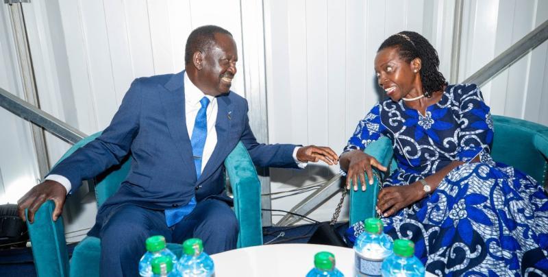 File image of Raila Odinga and Martha Karua. 