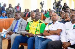 File image of DP William Ruto, Cleophas Malala, Amason Kingi and Moses wetangula during a church service. 