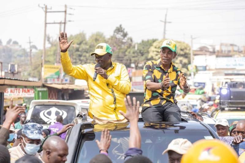 Rigathi Gachagua and Senator Kimani Wamatangi. 