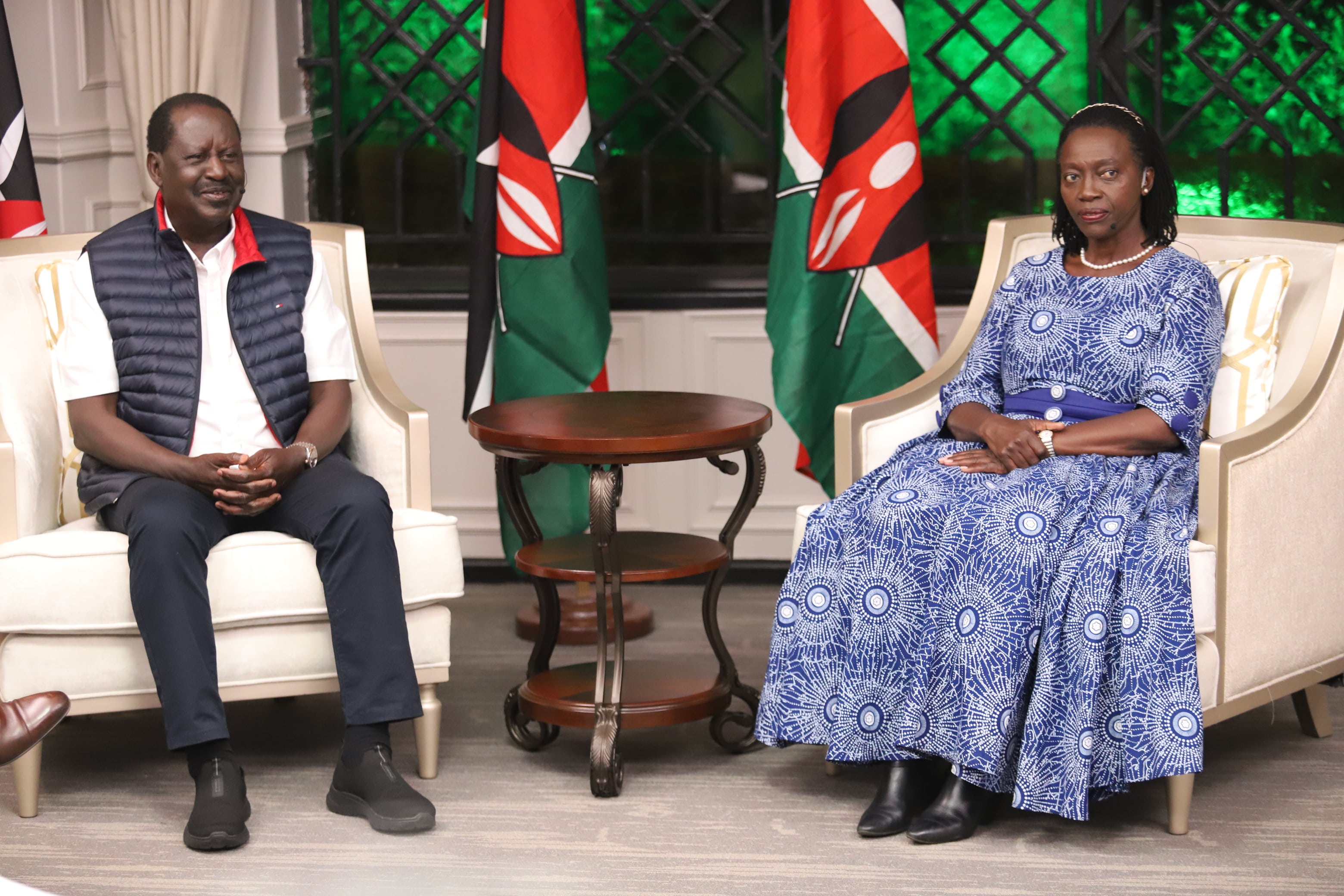 Azimio presidential candidate Raila Odinga and his deputy nominee Martha Karua. 