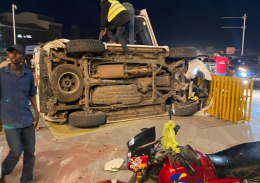 An accident has occurred at the Nairobi Expressway Mlolongo Toll station. 