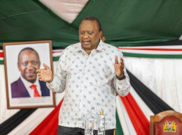 File image of President Uhuru Kenyatta at State House. 