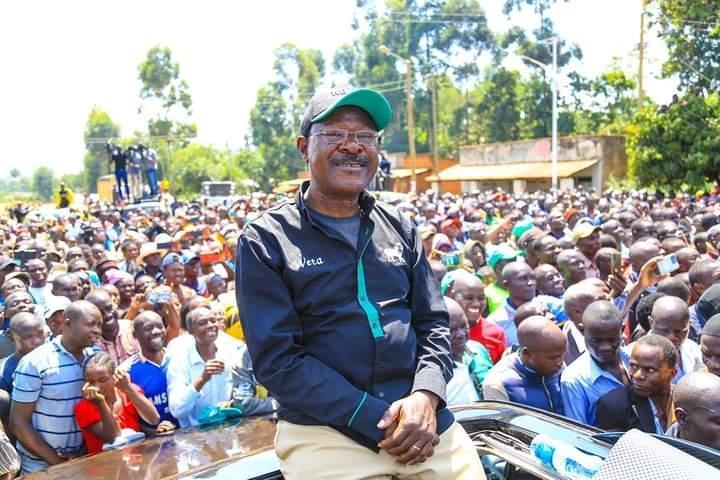 Bungoma Senator Moses Wetangula during a rally in Bungoma on Monday.