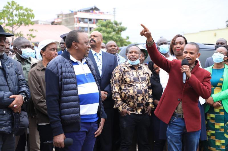 President Uhuru Kenyatta and Babu Owino. 