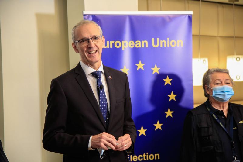 Ivan Štefanec, Member of the European Parliament from Slovakia, Chief Observer of the European Union Election Observation Mission (EU EOM) Kenya addresses the Long Term Observers as they set off to their respective counties.
