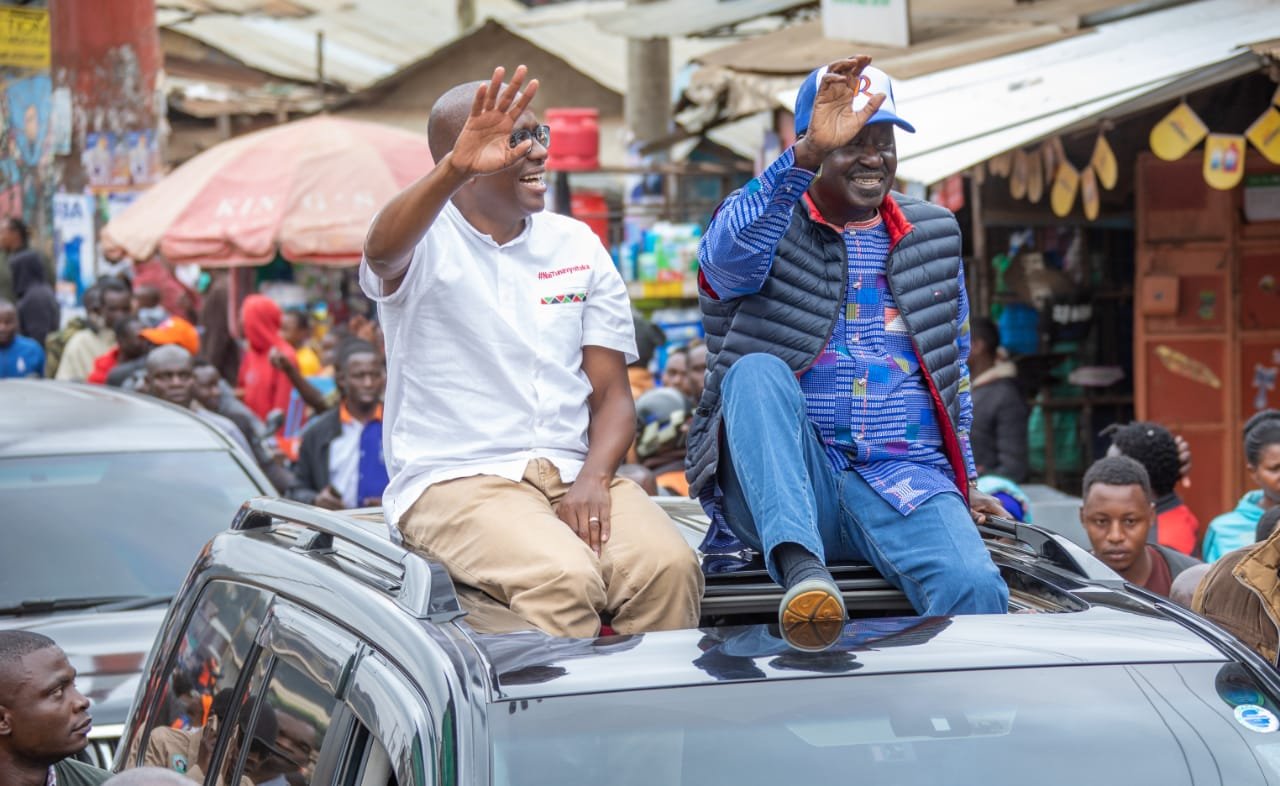 Raila Odinga and Polycarp Igathe in Nairobi County. 