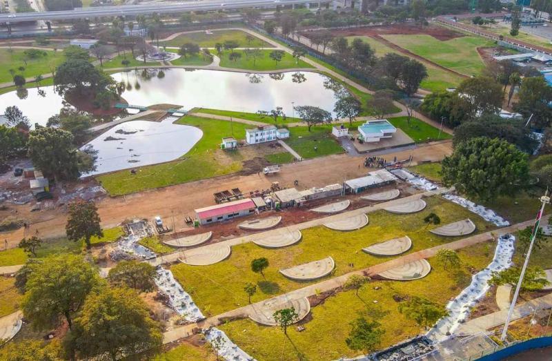Photos of Ongoing Renovation at Uhuru Park. 