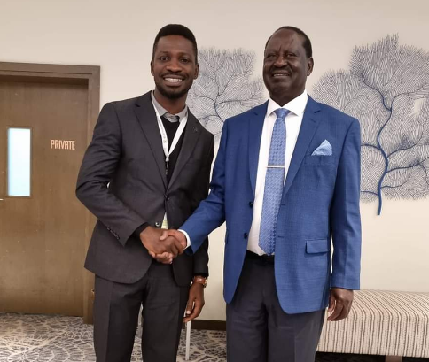Bobi Wine and Raila Odinga.