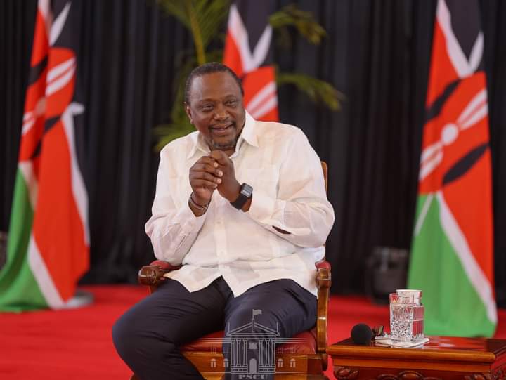 President Uhuru Kenyatta during his address to the Gema Community on Sunday, August 7, 2022.