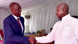 File image of Yoweri Museveni and President Elect William Ruto.
