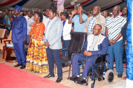 Azimio Leaders led by Raila Odinga, Martha Karua and Kalonzo Musyoka attend a Sunday Service at Jesus Teaching Ministry, Embakasi East, Nairobi.