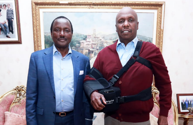 Wiper party leader Kalonzo Musyoka and Gideon Moi.
