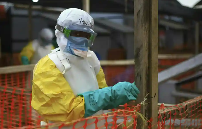 File image of an Ebola health worker.