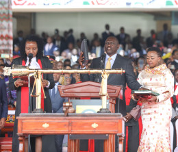 William Ruto takes oath of office as the 5th President of Kenya.