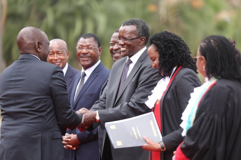 President William Ruto and Former CJ David Maraga.