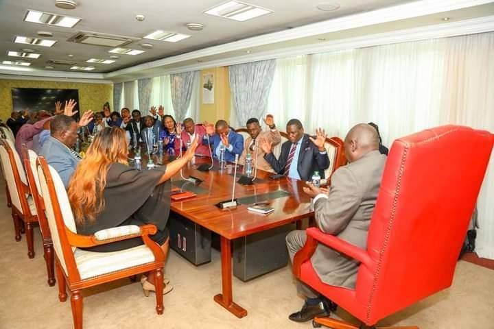 Deputy President Rigathi Gachgaua at Harambee House Annex.