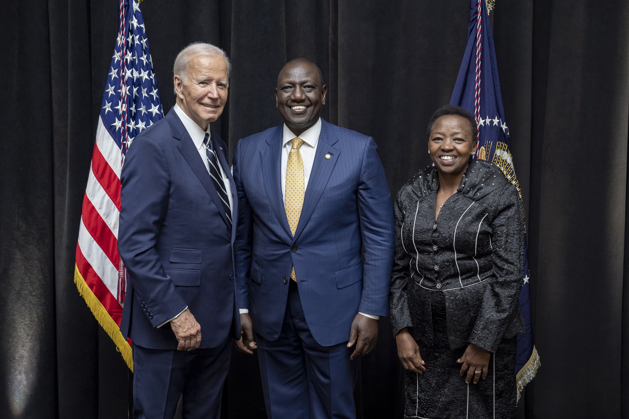 President William Ruto and First Lady Rachel Ruto at a reception hosted by US President Joe Biden.