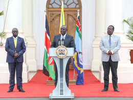 President William Ruto, his deputy Rigathi Gachagua and Prime Cabinet Secretary Musalia Mudavadi.