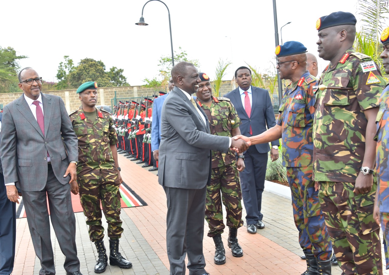 President Ruto at the opening of the Formation Commanders’ Conference at the National Military Command Centre, Karen, Nairobi County.