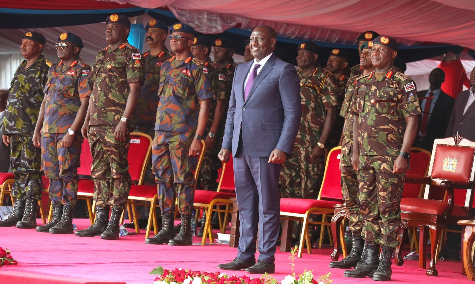 File image of President William Ruto during KDF celebration day.