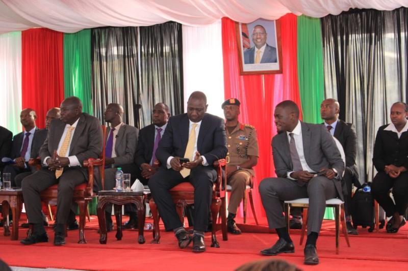 President William Ruto, his deputy Rigathi Gachagua and Governor Johnson Sakaja.