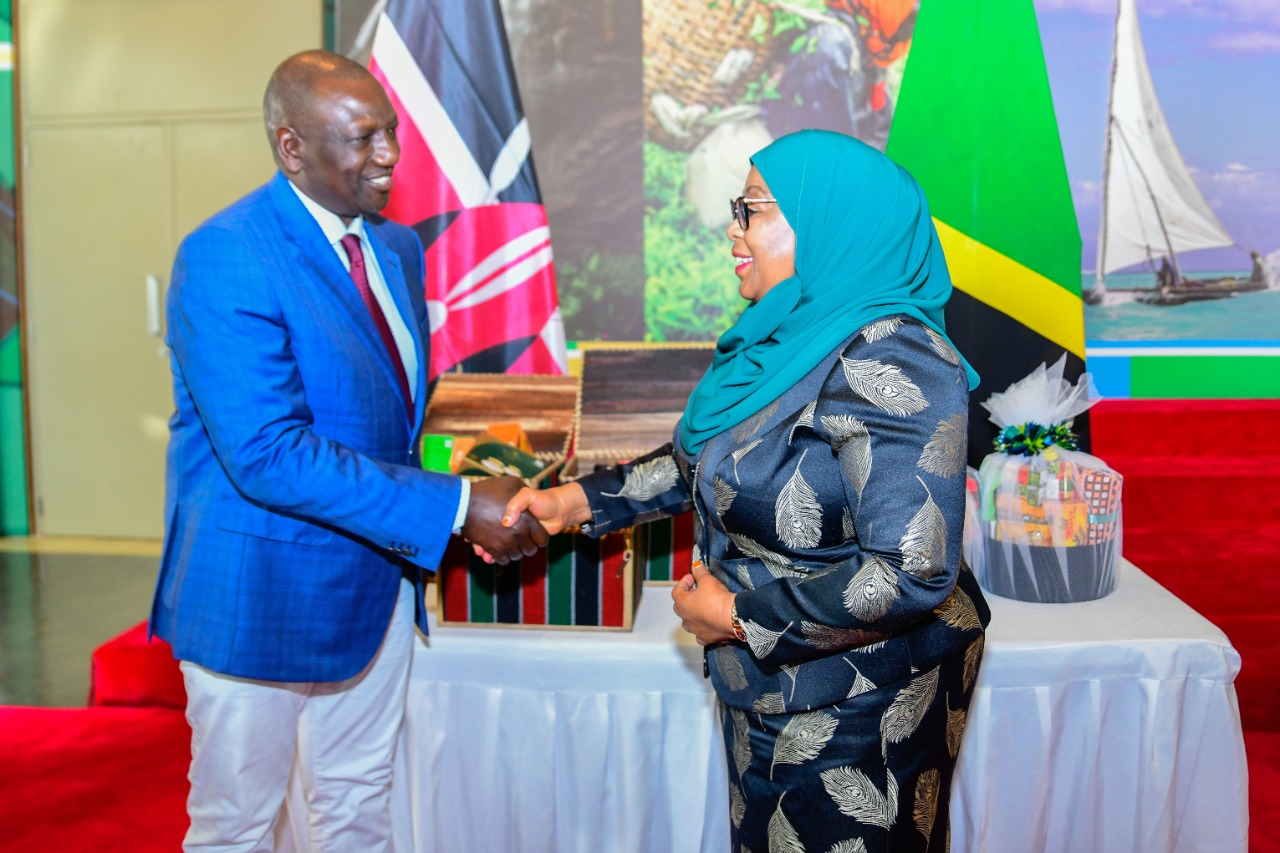 President William Ruto and his Tanzanian counterpart Samia Suluhu.