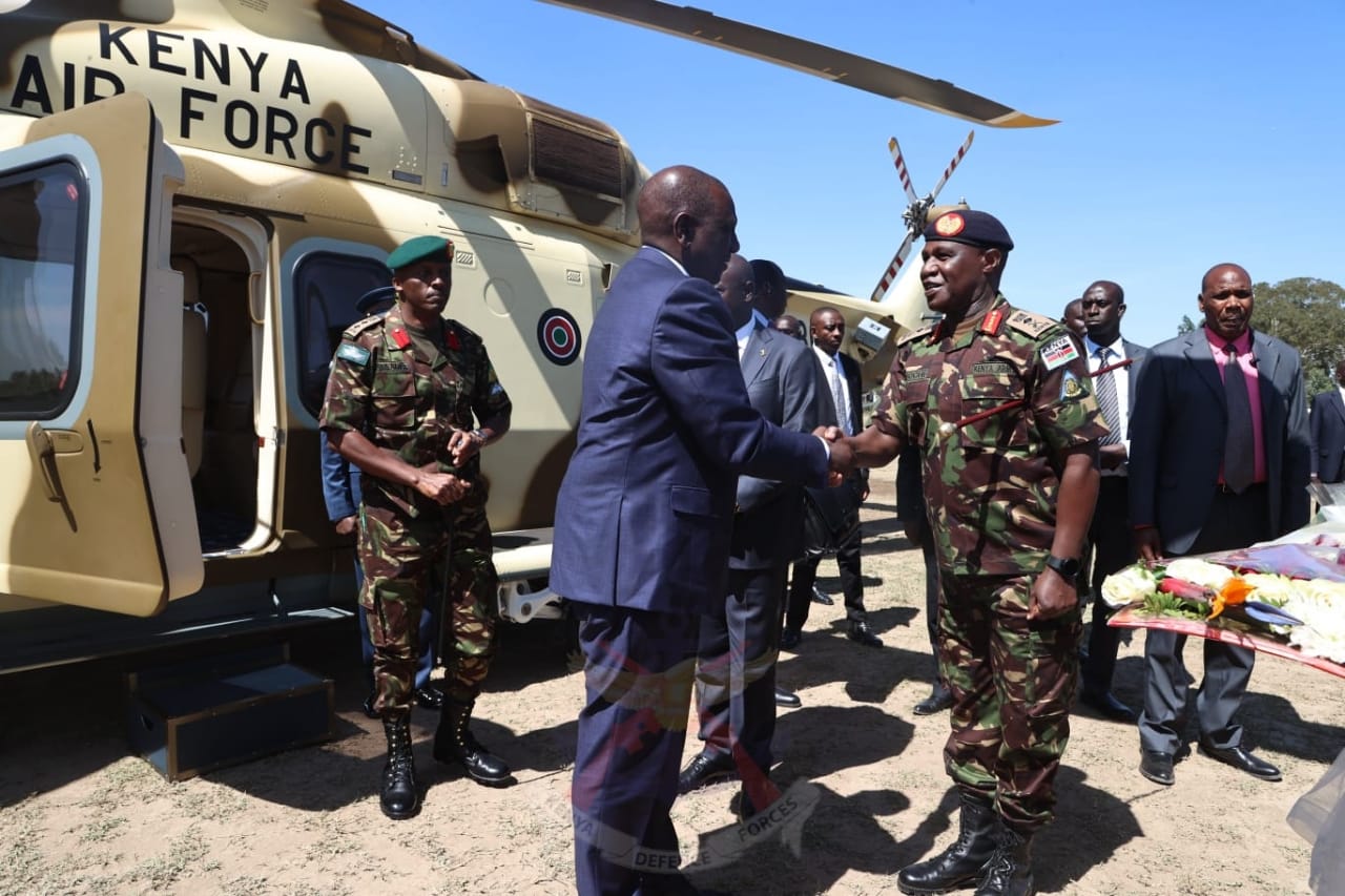 President William Ruto Lands at Laikipia Air Base to Preside over KDF Celebrations.