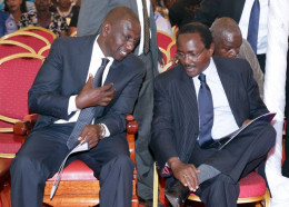 File image of President William Ruto and Kalonzo Musyoka.