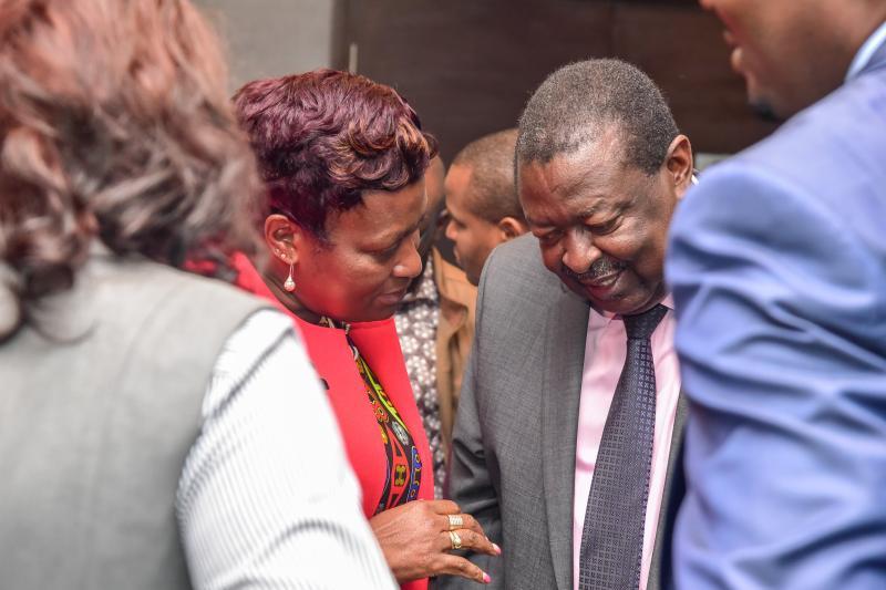 Musalia Mudavadi meets parliamentarians from the Western region.