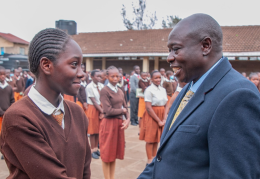 DP Rigathi Gachagua at Komarock Primary School.